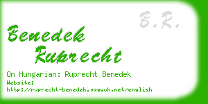 benedek ruprecht business card